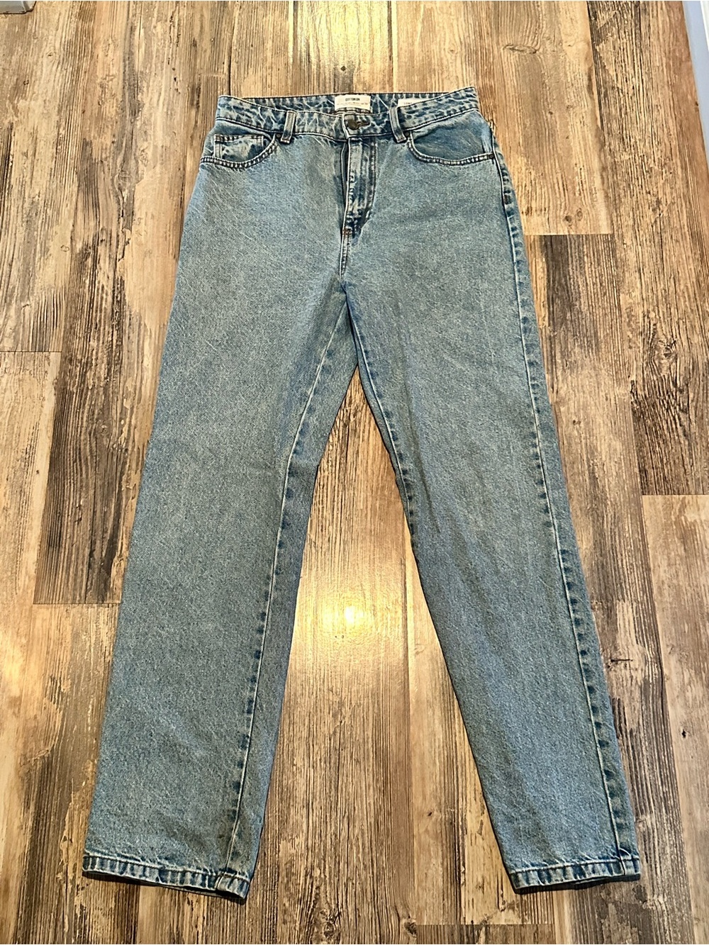 COTTON ON Light Wash High-Rise Straight Jeans